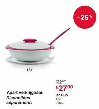 Tupperware Iso duo aanbieding