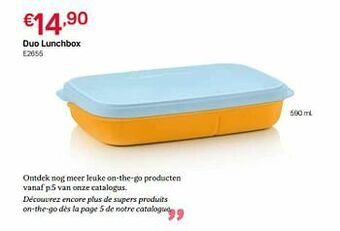 Tupperware Duo lunchbox aanbieding
