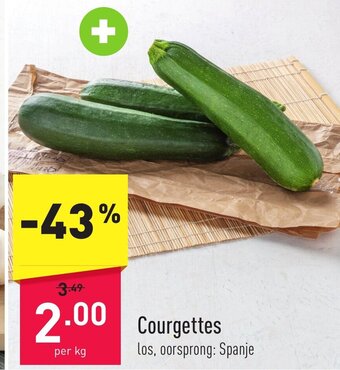 ALDI Courgettes per kg aanbieding