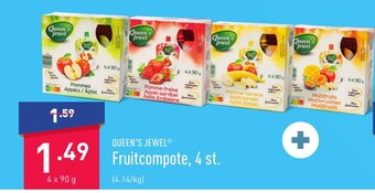 ALDI Queen's jewel fruitcompote 4 x 90g aanbieding
