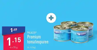 ALDI Palazzo premium tomatenpuree 4 x 70g aanbieding