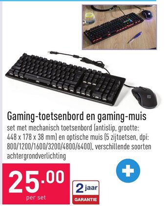 ALDI Gaming-toetsenbord en gaming-muis per set aanbieding