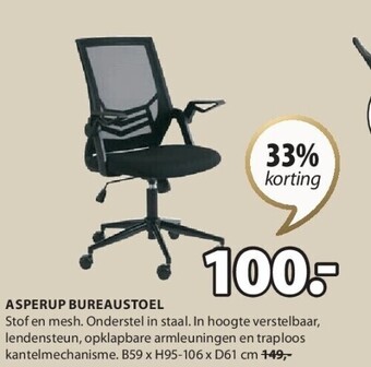 Jysk Asperup bureaustoel aanbieding