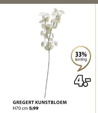 Jysk Gregert kunstbloem h70 cm aanbieding