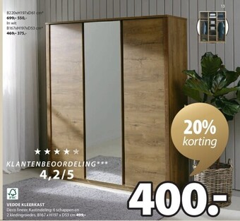 Jysk Vedde kleerkast aanbieding
