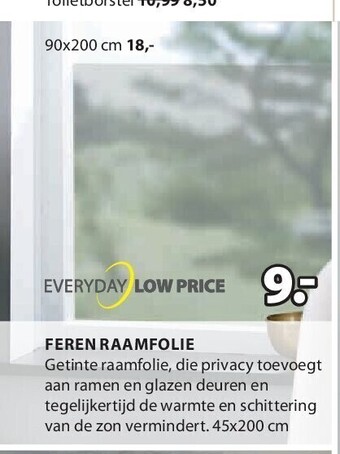 Jysk Feren raamfolie aanbieding