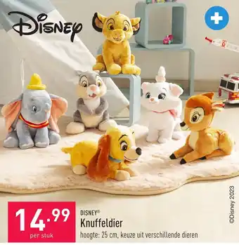 ALDI Disney knuffeldier per stuk aanbieding