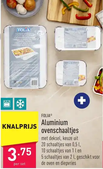 ALDI Folia aluminium ovenschaaltjes per set aanbieding