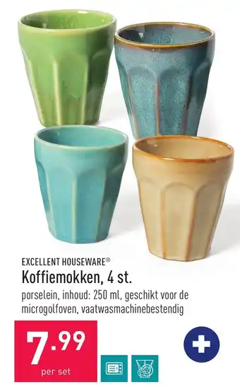 ALDI Excellent houseware koffiemokken per set aanbieding