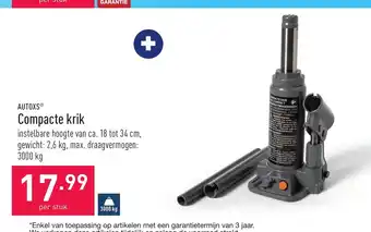 ALDI Autoxs compacte krik per stuk aanbieding
