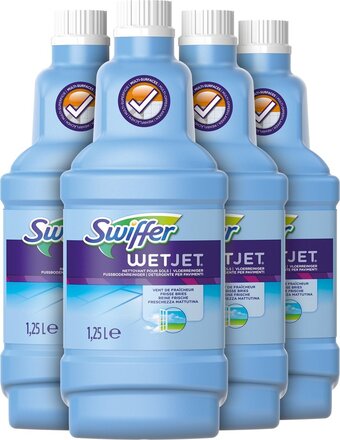 Bol.com Swiffer wetjet - reinigingsmiddel - voordeelverpakking 4 x 1.25 l aanbieding