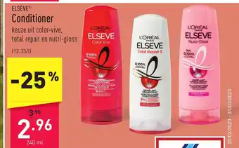 ALDI Elseve conditioner 240ml aanbieding