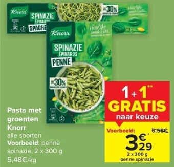 Carrefour Pasta met groenten knorr aanbieding