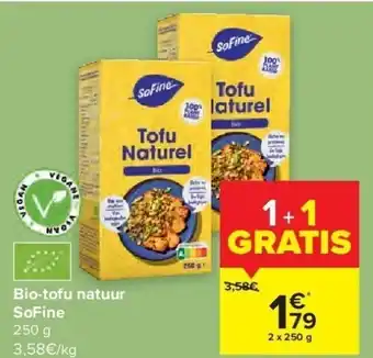 Carrefour Bio-tofu natuur sofine 250 g aanbieding