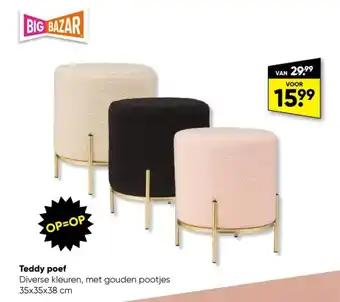 Big Bazar Teddy poef aanbieding