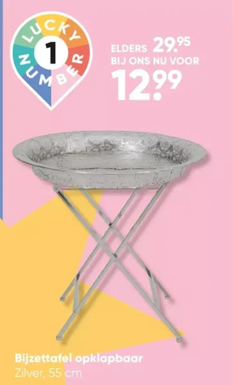 Big Bazar Bijzettafel opklapbaar aanbieding