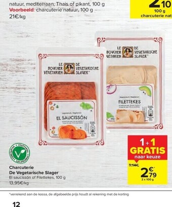 Carrefour Charcuterie de vegetarische slager aanbieding