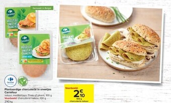 Carrefour Plantaardige charcuterie in sneetjes carrefour aanbieding