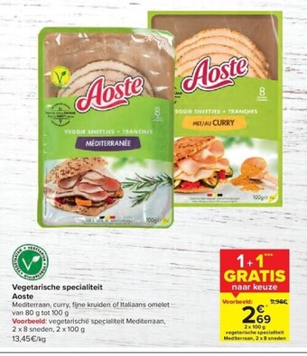 Carrefour Vegetarische specialiteit aoste aanbieding