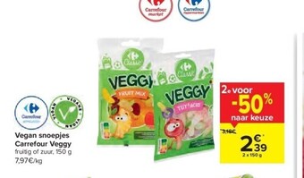 Carrefour Vegan snoepjes carrefour veggy aanbieding