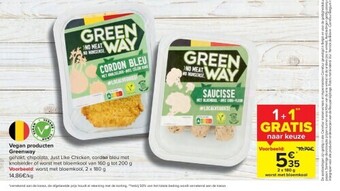 Carrefour Vegan producten greenway aanbieding