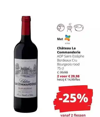 Spar Colruyt Château la commanderie aop saintestèphe bordeaux cru bourgeois rood aanbieding