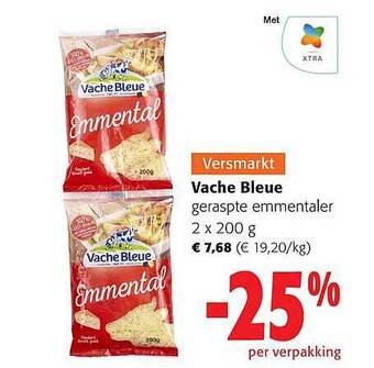 Colruyt Vache bleue geraspte emmentaler aanbieding