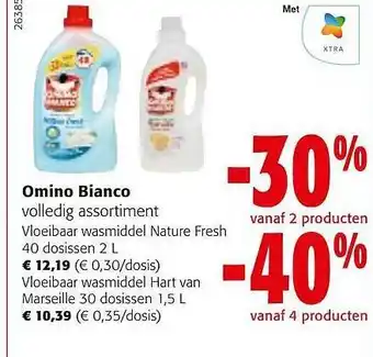 Colruyt Omino bianco vloeibaar wasmiddel aanbieding