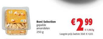 Colruyt Boni selection gepelde amandelen aanbieding