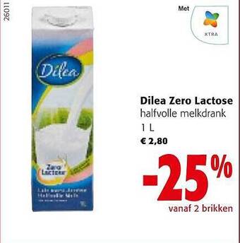 Dilea zero lactose halfvolle melkdrank