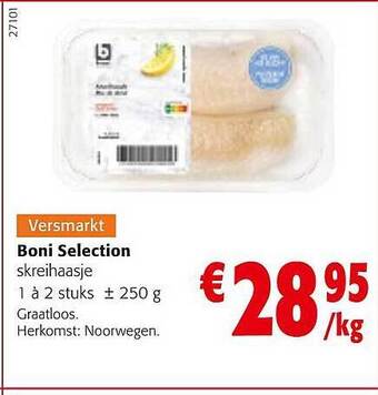 Colruyt Boni selection skreihaasje aanbieding