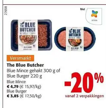 The blue butcher blue mince gehakt of blue burger