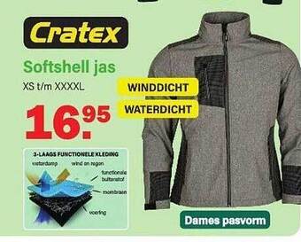 Van Cranenbroek Cratex softshell jas aanbieding