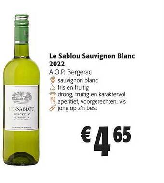 Colruyt Le sablou sauvignon blanc aanbieding