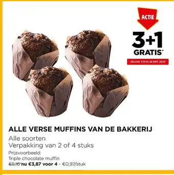 Jumbo Verse muffins van de bakkerij aanbieding
