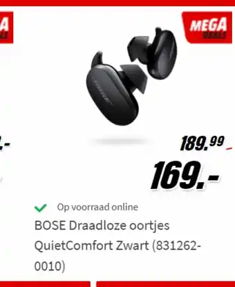 Bose Draadloze oortjes QuietComfort Zwart (831262-0010)