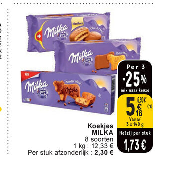 Cora Milka koekjes aanbieding