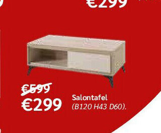 Crack Salontafel aanbieding