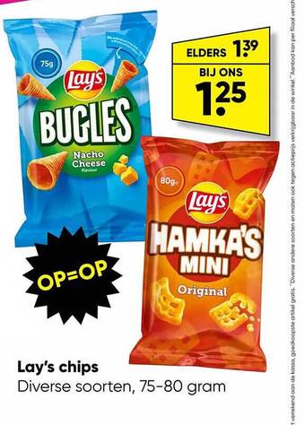 Big Bazar Lay's chips aanbieding