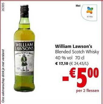 Colruyt William lawson's blended scotch whisky aanbieding