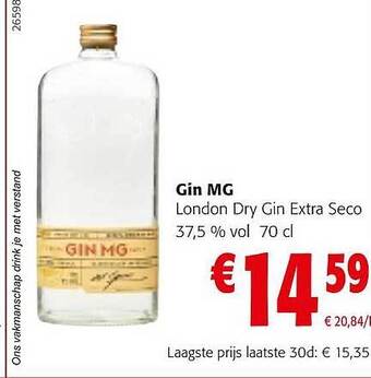 Colruyt Gin mg london dry gin extra seco aanbieding