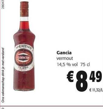 Colruyt Gancia vermout aanbieding