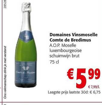 Colruyt Domaines vinsmoselle comte de bredimus aanbieding