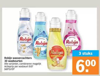 Albert Heijn Robijn wasverzachters aanbieding