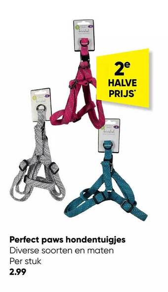 Big Bazar Perfect paws hondentuigjes aanbieding