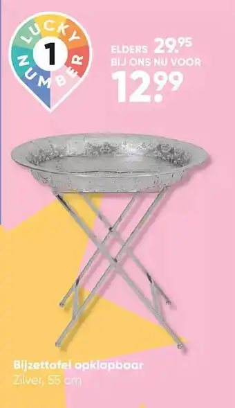 Big Bazar Bijzettafel opklapbaar aanbieding