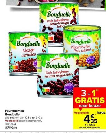 Carrefour Market Peulvruchten bonduelle aanbieding