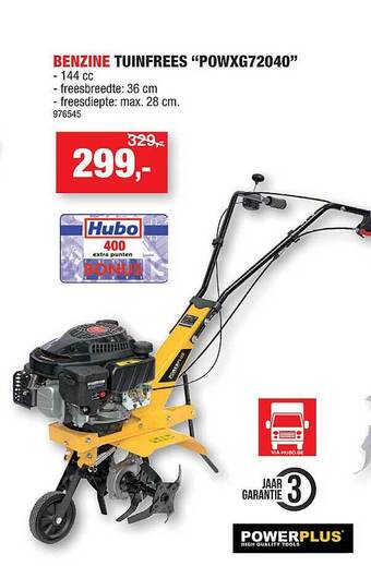Hubo Benzine tuinfrees aanbieding