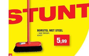 Hubo Borstel met steel aanbieding