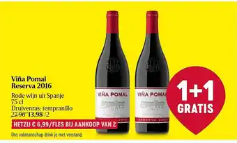 Delhaize Viña pomal reserva aanbieding